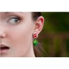 Серьга - кафф "Хищный цветок из Марио". Эксклюзив. Ручная работа. Цена за 1 шт. Распродажа 